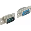 Connector Sub-D 9 pin DELOCK 65881 — μπλε/ασημί, 31×15×12.5 mm