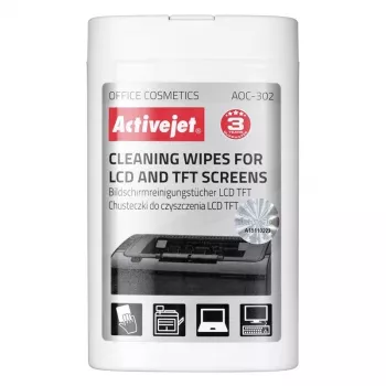 Activejet AOC-302 Μαντηλάκια καθαρισμού οθόνης LCD, 100 τεμ.