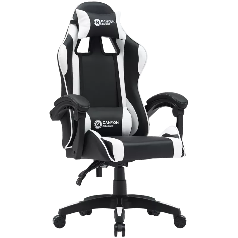 Καρέκλα gaming CANYON Core SGCH2 — μαύρο/λευκό, εργονομικός σχεδιασμός, ρυθμιζόμενου ύψους