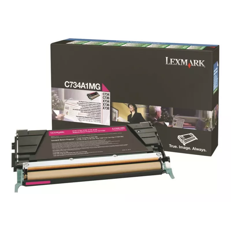 Lexmark - Μελανοταινία τόνερ - 1 x ματζέντα - 6000 σελίδες - LRP / LCCP (0C734A1MG)