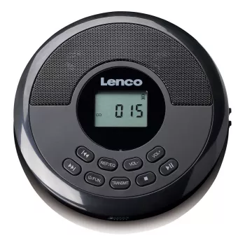 Φορητό CD player Lenco CD-340BK — μαύρο, φορητός σχεδιασμός
