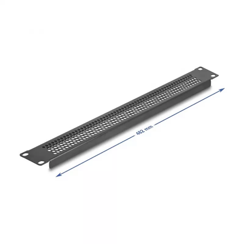 DeLOCK 67035 τυφλό πάνελ 19" με στρογγυλές οπές, 1U, μαύρο