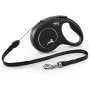 Flexi New CLASSIC 8 m μαύρο λουρί σκύλου με μηχανισμό περιστροφής