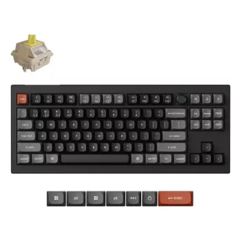 Μηχανικό πληκτρολόγιο Keychron V3 Ultra 8K — ενσύρματο & Bluetooth, QWERTY layout, RGB LED, μαύρο
