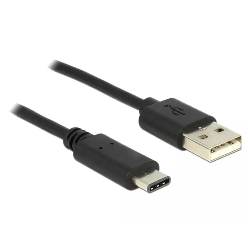 Καλώδιο USB DeLOCK 83600 USB 2.0 1m USB C USB A μαύρο