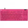 Πληκτρολόγιο Logitech G PRO X TKL RAPID Gaming USB QWERTY ροζ Tenkeyless
