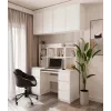 KUBA σετ γραφείου + Extension Piece, λευκό