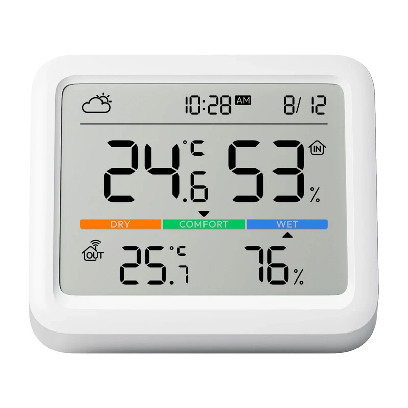SwitchBot Meter Pro Λευκό LCD Μπαταρία 0 Αισθητήρας θερμοκρασίας και υγρασίας