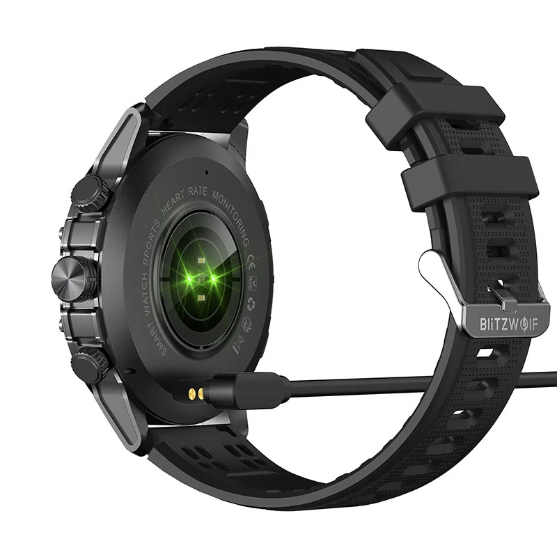 Smartwatch BlitzWolf BW-AT6 plus – μαύρο, μετρητής καρδιακών παλμών, fitness tracker