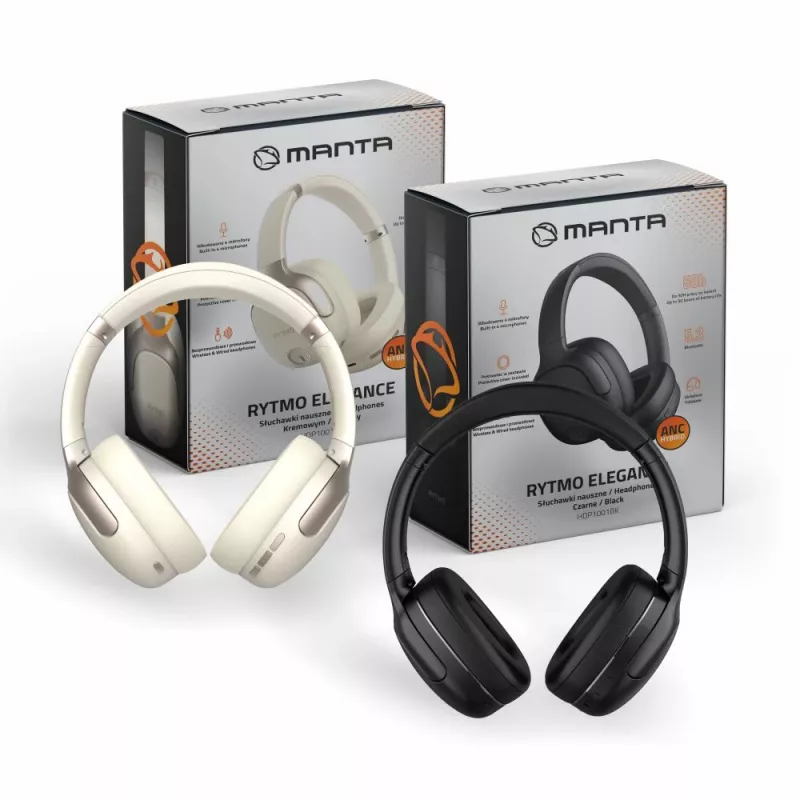 Ακουστικά Manta HDP1001BK Rytmo Elegance μαύρα