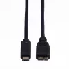 ROLINE - Καλώδιο USB - USB Type-C (M) σε Micro-USB Type-B (M) - 50 cm - μαύρο (11.02.9005)