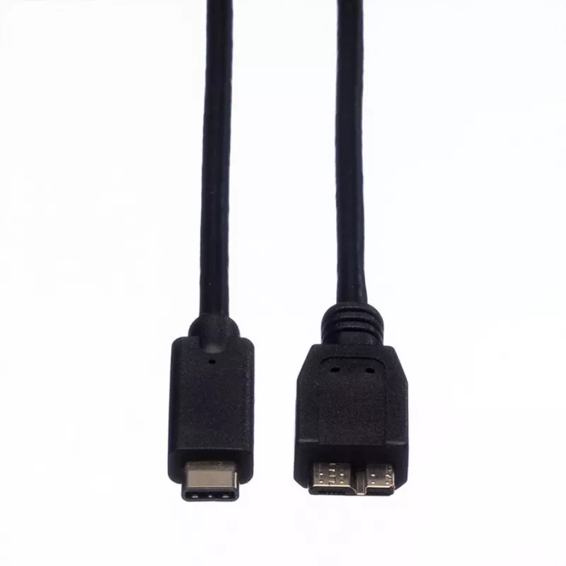 ROLINE - Καλώδιο USB - USB Type-C (M) σε Micro-USB Type-B (M) - 50 cm - μαύρο (11.02.9005)