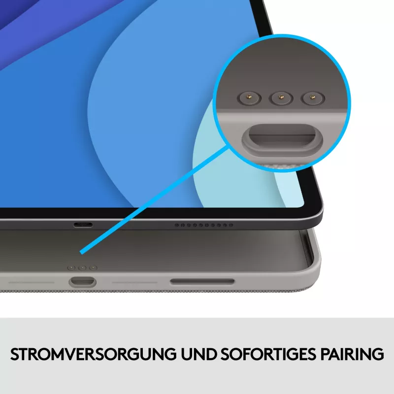 Θήκη με πληκτρολόγιο Combo Touch US iPad Pro 11 1,2,3 Gen γκρι