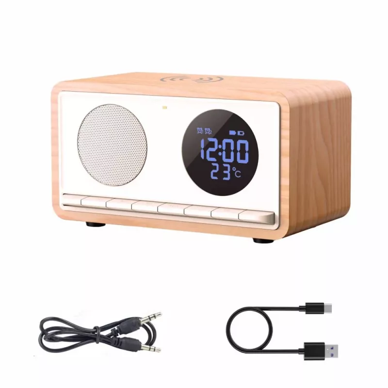Ρολόι-ξυπνητήρι MANTA RDI912W Rimini, Bluetooth και ασύρματη φόρτιση, λευκό