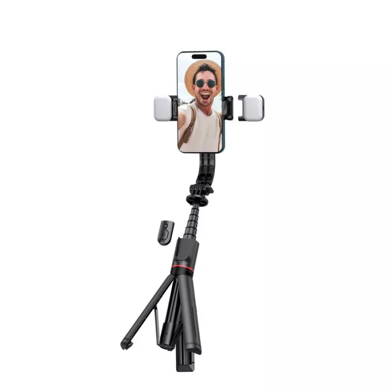Tech-Protect L05S Selfie Stick βάση LED λάμπα τηλεχειριστήριο Bluetooth