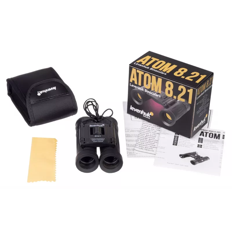 Κιάλια Levenhuk Atom 8x21 Πρίσμα οροφής μαύρο Μεγέθυνση 8x