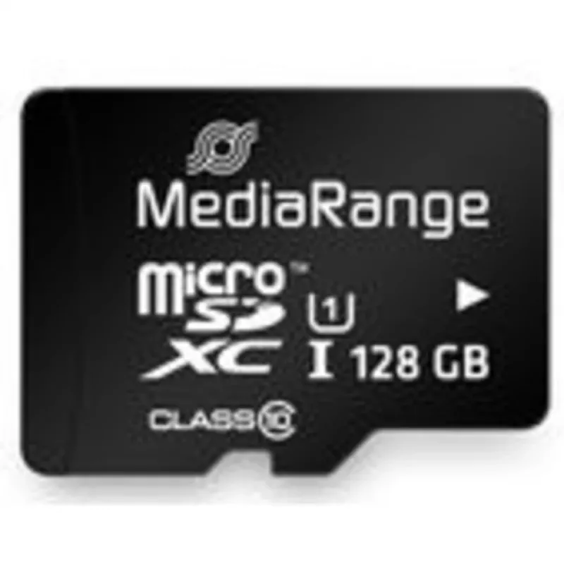 MediaRange MR945 - Κάρτα μνήμης Flash (microSDXC με αντάπτορα SD) - 128 GB - UHS-I / Class10 - microSDXC - μαύρο (MR945)
