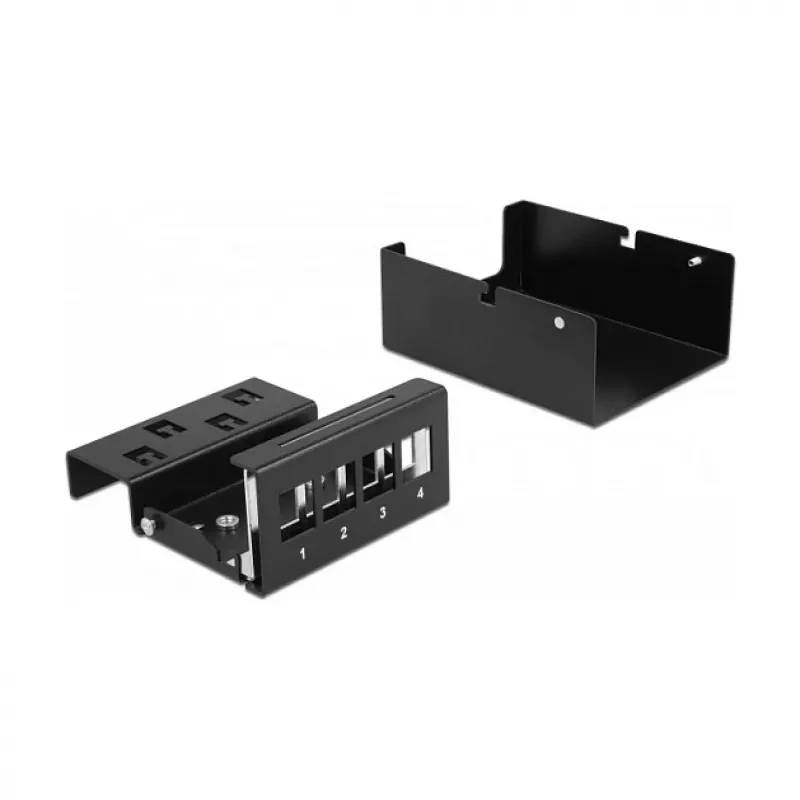 Patch Panel DeLOCK Keystone 4 Port μαύρο