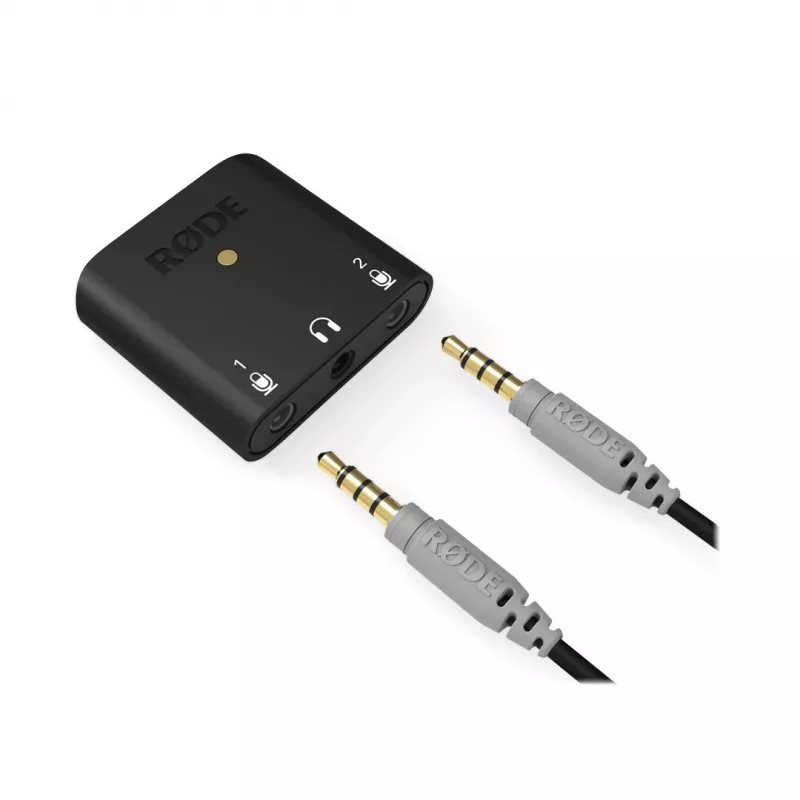 RØDE AI-Micro κινητή διεπαφή ήχου, 2x είσοδοι TRS/TRRS 3,5 mm, έξοδος ακουστικών 3,5 mm, USB-C, μαύρη