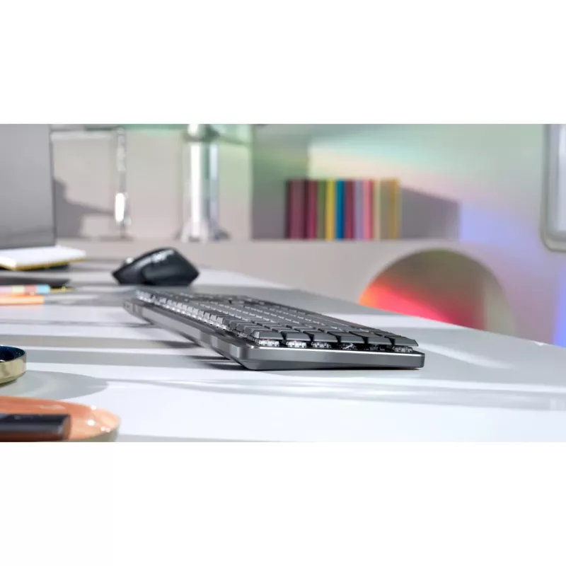 Logitech MX Mechanical Πληκτρολόγιο, Γραφείο, RF Wireless, Bluetooth, QWERTY US International, Graphite