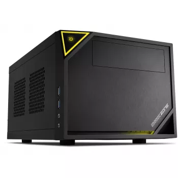 Κουτί υπολογιστή Sharkoon SHARK ZONE C10 Mini-ITX Μαύρο, Κίτρινο