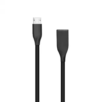 Καλώδιο σιλικόνης USB-Micro-USB (μαύρο, 2 m)