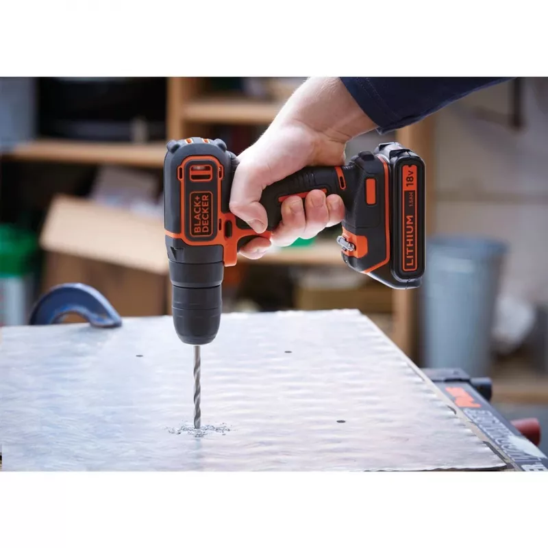 Black & Decker BDCHD18KB-QW Δράπανο χωρίς κλειδί μαύρο, πορτοκαλί