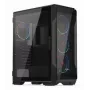 KRUX Heko KRXD001 κουτί υπολογιστή Midi Tower, ATX/micro-ATX/mini-ITX, διάφανο πλαϊνό πάνελ, ARGB, 4 ανεμιστήρες 120 mm, κάρτα γραφικών έως 34 cm, ψύκτρα CPU έως 165 mm, μαύρο