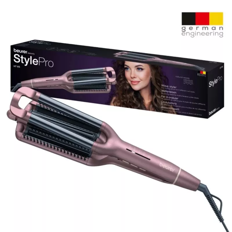 Συσκευή styling μαλλιών Beurer HT65 2 σε 1 για μπούκλες και ίσιωμα, μοντέλο HT65