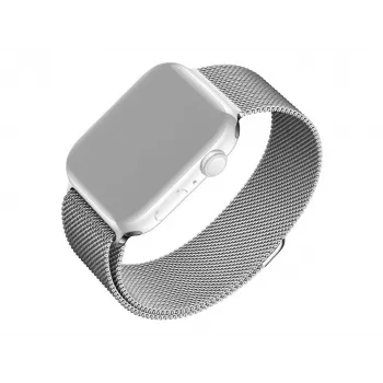 Mesh λουράκι FIXED για Apple Watch 38/40/41 mm — FIXMEST-436-SL Ασημί, Milanese ανοξείδωτο ατσάλι, ρυθμιζόμενο