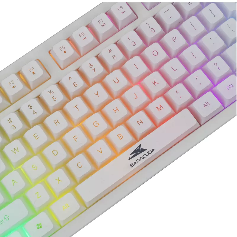 Μηχανικό πληκτρολόγιο Baracuda Krill White KRILL-W — συμπαγές layout, σύνδεση USB
