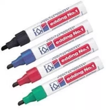 Μόνιμος μαρκαδόρος Edding 10 Nr. 1, μύτη 1,0–5,0 mm, μικτά χρώματα