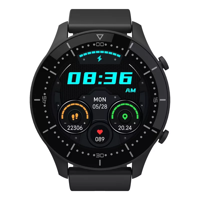 Smartwatch MEDIA-TECH MT870 — οθόνη αφής IPS 1,3 ιντσών (3,3 cm), θήκη 51 mm, Bluetooth, μαύρο