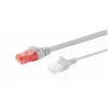 Καλώδιο patch DIGITUS CAT6 U-UTP λεπτό, 0,5 m, γκρι