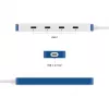Hyper HyperDrive Flex 4-Port USB-C Hub, λευκό/μπλε | HD5201BUGL