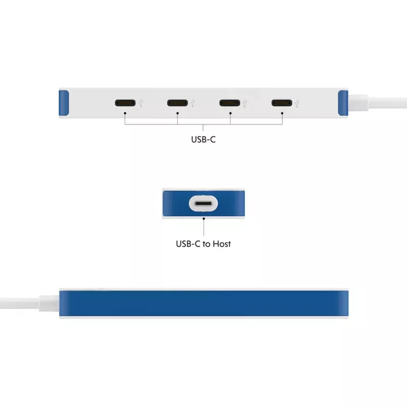 Hyper HyperDrive Flex 4-Port USB-C Hub, λευκό/μπλε | HD5201BUGL