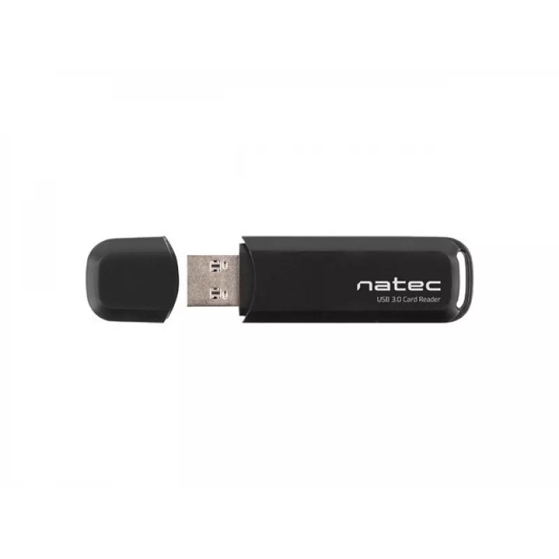 Αναγνώστης καρτών NATEC Scarab 2 USB 3.2 Gen 1 Type-A — υποστήριξη MicroSD/SD, 5000 Mbit/s, μαύρο
