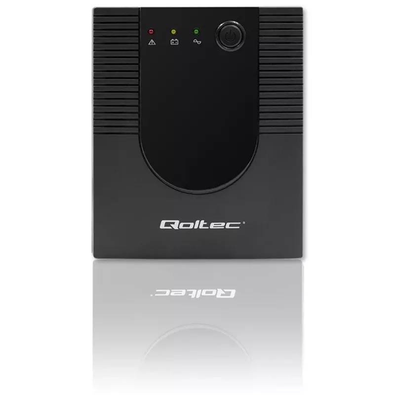 Qoltec Monolith 53775 UPS Line-Interactive, 1200 VA (1,2 kVA) / 720 W, AVR, 4 πρίζες AC, μαύρο
