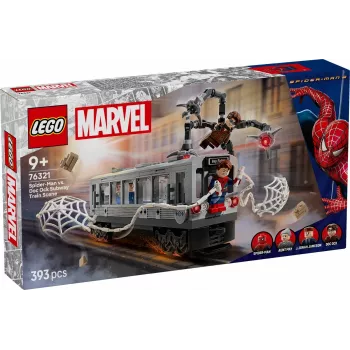 LEGO Marvel Super Heroes 76321 Spider-Man Doc Ock Subway Showdown παιχνίδι κατασκευής, 393 τεμάχια, 4 μίνι φιγούρες, ηλικία 9+