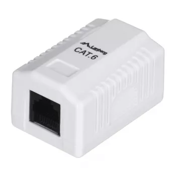 LANBERG Πρίζα τοίχου RJ-45 OU6-0001-W, Cat6, λευκή