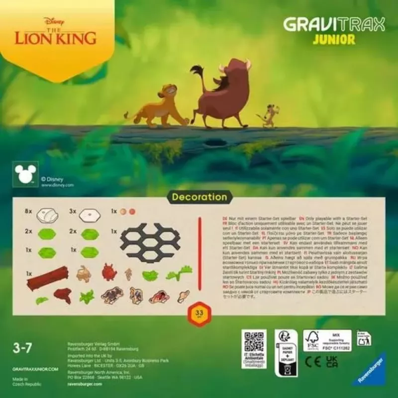 GraviTrax Junior επέκταση König der Löwen, σιδηρόδρομος