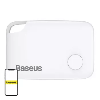 Baseus T2 ZLFDQT2-02 μίνι εντοπιστής κλειδιών (tracker), 75 mAh, 80–100 dB, λευκό