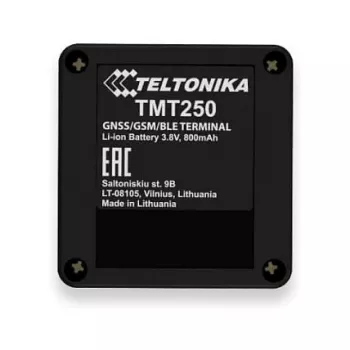 GPS tracker ατόμου Teltonika TMT250 — μαύρο, μνήμη 0,128 GB, Li-Ion 3,8 V, έως 8 h διάρκεια μπαταρίας