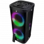 Φορητό ηχείο SVEN PS-930, μαύρο, ισχύς εξόδου 2x75W (RMS), TWS, Bluetooth, FM, USB, microSD, οθόνη LED, μπαταρία λιθίου