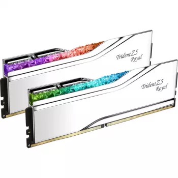 DIMM 32 GB DDR5-6000, μνήμη ασημί, F5-6000J2836G16GX2-TR5S, Trident Z5 Royal RGB Silver, INTEL XMP