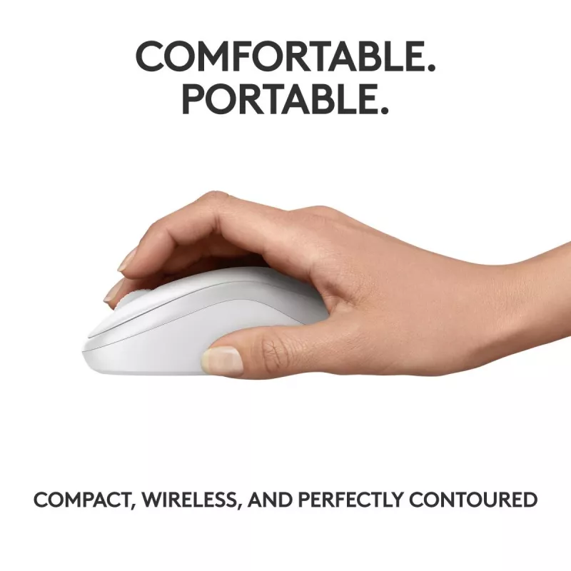Logitech M240 Silent ασύρματο ποντίκι Bluetooth, λευκό