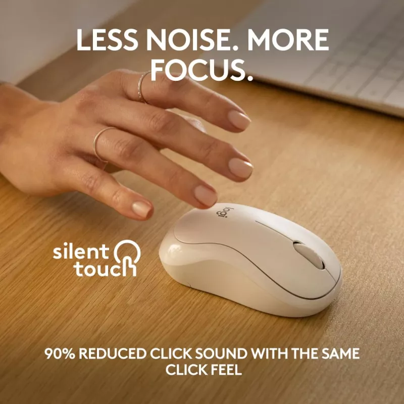 Logitech M240 Silent ασύρματο ποντίκι Bluetooth, λευκό