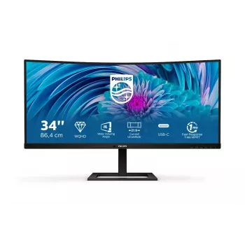 Philips E Line 346E2CUAE/00 Οθόνη υπολογιστή 86,4 cm (34 inch) 3440 x 1440 Pixel Wide Quad HD+ LCD Μαύρο