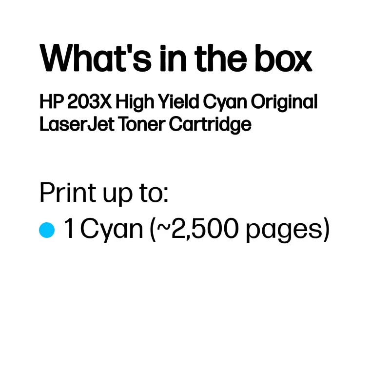 HP 203X Υψηλής χωρητικότητας Κυανό Γνήσιο τόνερ LaserJet