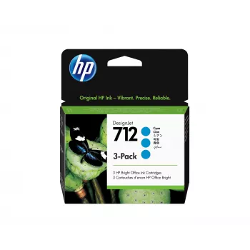 HP 712 3 τεμ. 29 ml Κυανό DesignJet Μελάνι
